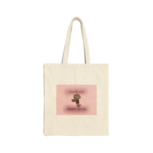 I LOVE YOU BERRY MUCH canvas tote bag