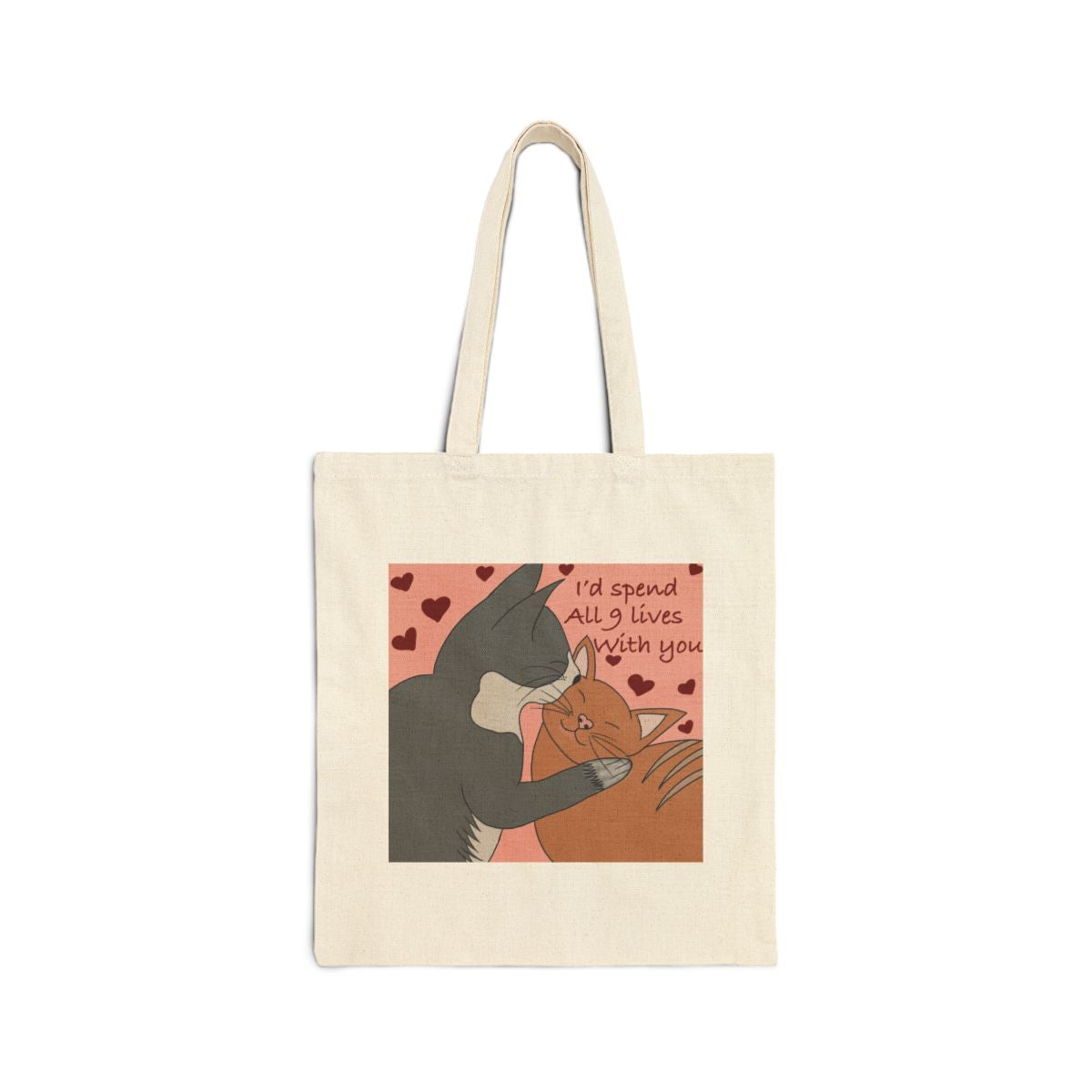 ID SPEND ALL 9 LIVES WITH YOU Canvas tote bag